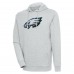 Толстовка Philadelphia Eagles Antigua Action Chenille - Heathered Gray