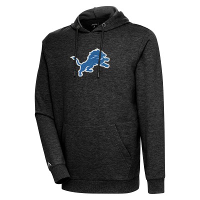 Толстовка Detroit Lions Antigua Action Chenille - Heathered Black