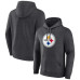 Толстовка Pittsburgh Steelers Charcoal Primary Team Logo Fitted Толстовка Pittsburgh Steelers Charcoal Primary Team Logo Fitted