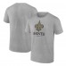 Футболка New Orleans Saints Heather Gray Logo Team Lockup