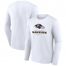 Футболка с длинным рукавом Baltimore Ravens Logo Team Lockup - White