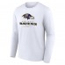 Футболка с длинным рукавом Baltimore Ravens Logo Team Lockup - White