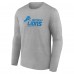 Футболка с длинным рукавом Detroit Lions Gray Logo Team Lockup