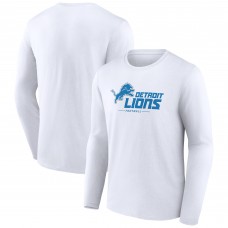 Футболка с длинным рукавом Detroit Lions Logo Team Lockup - White