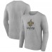 Футболка с длинным рукавом New Orleans Saints Logo Team Lockup - Gray