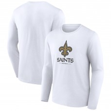 Футболка с длинным рукавом New Orleans Saints Logo Team Lockup - White