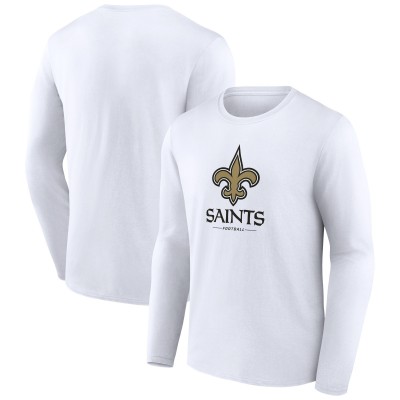 Футболка с длинным рукавом New Orleans Saints Logo Team Lockup - White