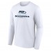Seattle Seahawks White Logo Team Lockup Long Sleeve T-Shirt