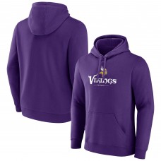 Minnesota Vikings Purple Logo Team Lockup Fitted Pullover Hoodie Minnesota Vikings Purple Logo Team Lockup Fitted Pullover Hoodie