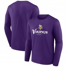 Футболка с длинным рукавом Minnesota Vikings Logo Team Lockup - Purple