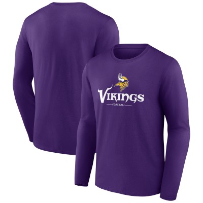 Футболка с длинным рукавом Minnesota Vikings Logo Team Lockup - Purple