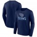 Футболка с длинным рукавом Tennessee Titans Logo Team Lockup - Navy