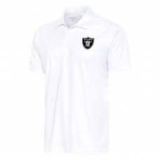 Las Vegas Raiders Antigua Metallic Logo Apex Polo - White
