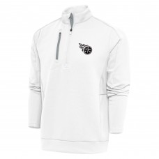 Кофта с длинным рукавом на короткой молнии Tennessee Titans Antigua Metallic Logo Generation- White