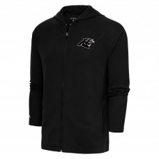 Толстовка на молнии Carolina Panthers Antigua Metallic Logo Legacy - Black