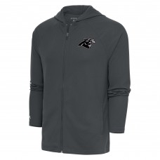 Толстовка на молнии Carolina Panthers Antigua Metallic Logo Legacy - Charcoal