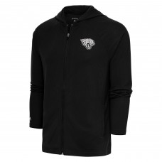 Толстовка на молнии Jacksonville Jaguars Antigua Metallic Logo Legacy - Black