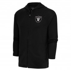 Толстовка на молнии Las Vegas Raiders Antigua Metallic Logo Legacy - Black
