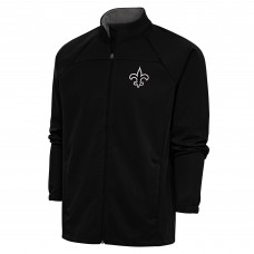 Кофта на молнии New Orleans Saints Antigua Metallic Logo Links - Black