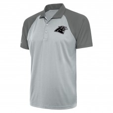 Поло Carolina Panthers Antigua Metallic Logo Nova - Silver/Gray