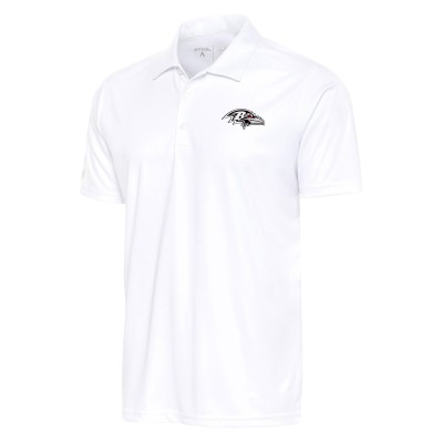 Поло Baltimore Ravens Antigua Metallic Logo Tribute - White