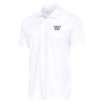 Поло Washington Commanders Antigua Metallic Logo Tribute - White
