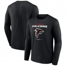 Футболка с длинным рукавом Atlanta Falcons Black Logo Team Lockup
