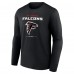 Футболка с длинным рукавом Atlanta Falcons Black Logo Team Lockup
