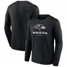 Футболка с длинным рукавом Baltimore Ravens Logo Team Lockup - Black