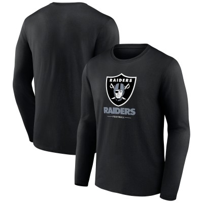 Футболка с длинным рукавом Las Vegas Raiders Logo Team Lockup - Black