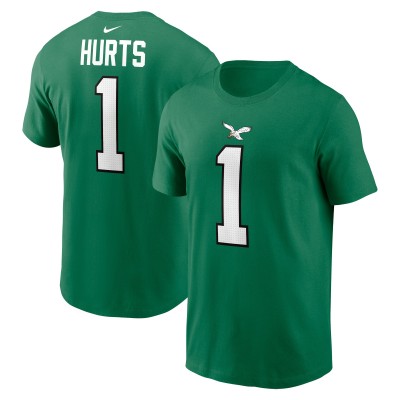 Футболка Jalen Hurts Philadelphia Eagles Nike Alternate Player Name & Number - Kelly Green