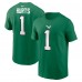 Футболка Jalen Hurts Philadelphia Eagles Nike Alternate Player Name & Number - Kelly Green