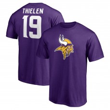 Minnesota Vikings Adam Thielen Fanatics Purple Player Icon Name & Number T-Shirt