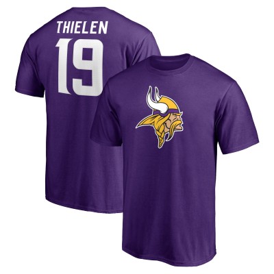 Minnesota Vikings Adam Thielen Fanatics Purple Player Icon Name & Number T-Shirt
