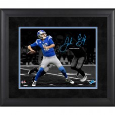 Facsimile Signature Framed Detroit Lions Jared Goff Fanatics Authentic 11 x 14 Spotlight Photograph