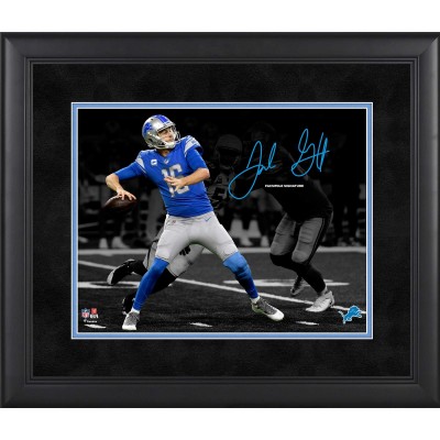 Facsimile Signature Framed Detroit Lions Jared Goff Fanatics Authentic 11 x 14 Spotlight Photograph