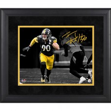 Facsimile Signature Pittsburgh Steelers T.J. Watt Fanatics Authentic Framed 11 x 14 Spotlight Photograph