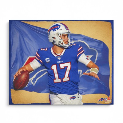 Unsigned Buffalo Bills Josh Allen Fanatics Authentic 16 x 20 Photo Print - Designed by Artist Brian Konnick