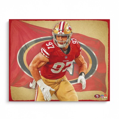 Unsigned San Francisco 49ers Nick Bosa Fanatics Authentic 16 x 20 Photo Print - Designed by Artist Brian Konnick
