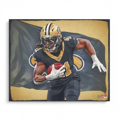 Unsigned New Orleans Saints Alvin Kamara Fanatics Authentic 16 x 20 Photo Print - Designed by Artist Brian Konnick
