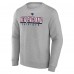 New England Patriots Fanatics Heathered Gray Bold Move Pullover Sweatshirt