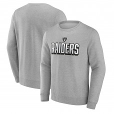 Las Vegas Raiders Fanatics Heather Gray Bold Move Pullover Sweatshirt