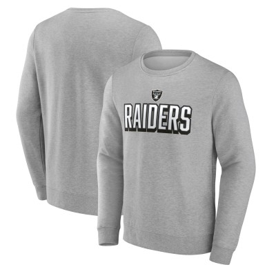 Las Vegas Raiders Fanatics Heather Gray Bold Move Pullover Sweatshirt