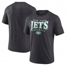 New York Jets Fanatics Heather Charcoal Divided Warp Tri-Blend T-Shirt New York Jets Fanatics Heather Charcoal Divided Warp Tri-Blend T-Shirt