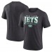 New York Jets Fanatics Heather Charcoal Divided Warp Tri-Blend T-Shirt New York Jets Fanatics Heather Charcoal Divided Warp Tri-Blend T-Shirt