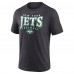 New York Jets Fanatics Heather Charcoal Divided Warp Tri-Blend T-Shirt