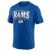 Los Angeles Rams Fanatics Divided Warp Tri-Blend T-Shirt - Heather Royal