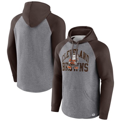 Толстовка Cleveland Browns Fanatics Heather Gray Favorite Arch Raglan
