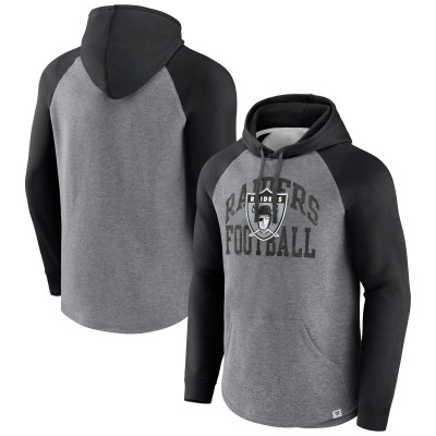 Толстовка Las Vegas Raiders Favorite Arch Raglan - Heather Gray