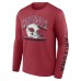 Arizona Cardinals Fanatics Cardinal Helmet Platform Long Sleeve T-Shirt